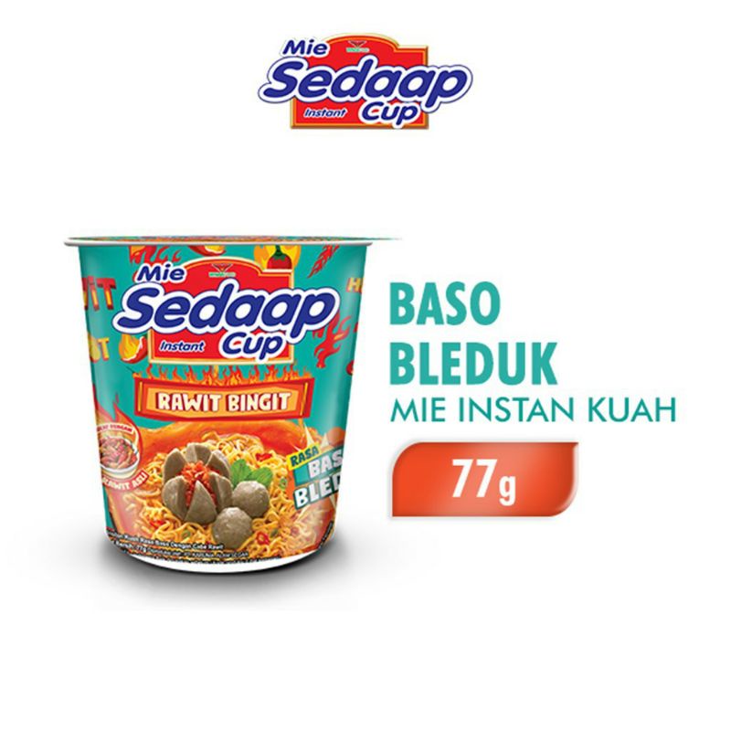 

MIE SEDAAP CUP RAWIT BINGIT BASO BLEDUK 77 gram