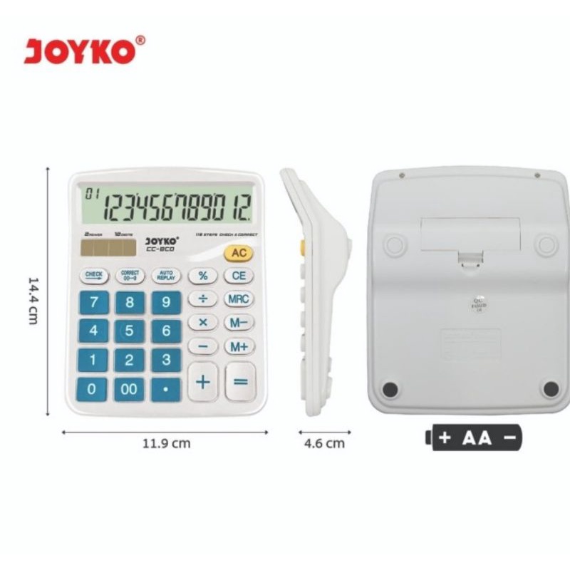 JOYKO CC8 CO CHECK &amp; CORRECT CALCULATOR Color - Kalkulator Meja Color CC 8CO