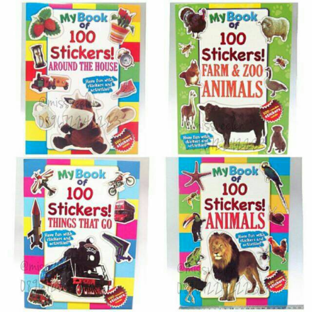 My Book of 100 Stickers buku aktivitas activity book Montessori