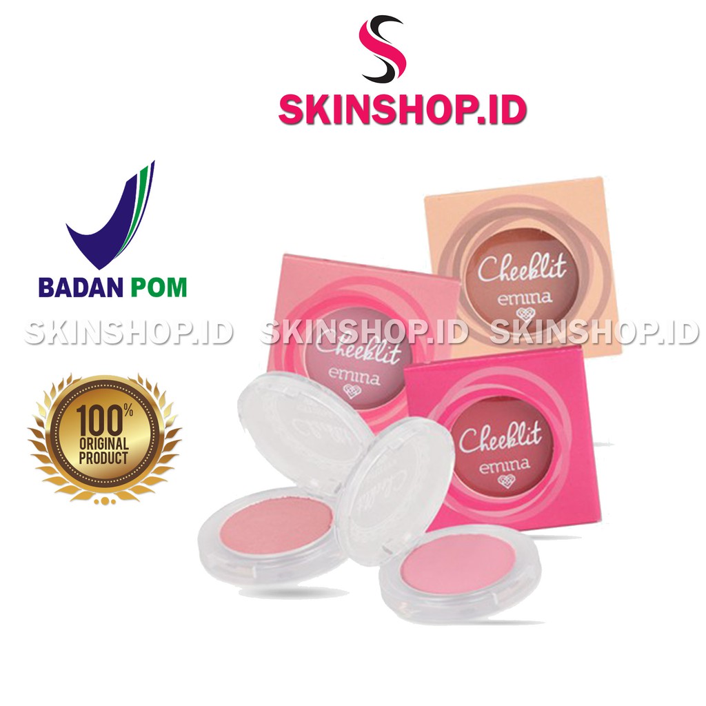 Emina Cheeklit Press Blush On 3.5gr Original / Blush On Padat BPOM Aman