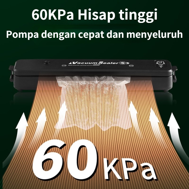 [COD]Vacum sealer Mesin vakum Vacum makanan Plastik Makanan Portable Ada Timer FREE Vacuum Bags