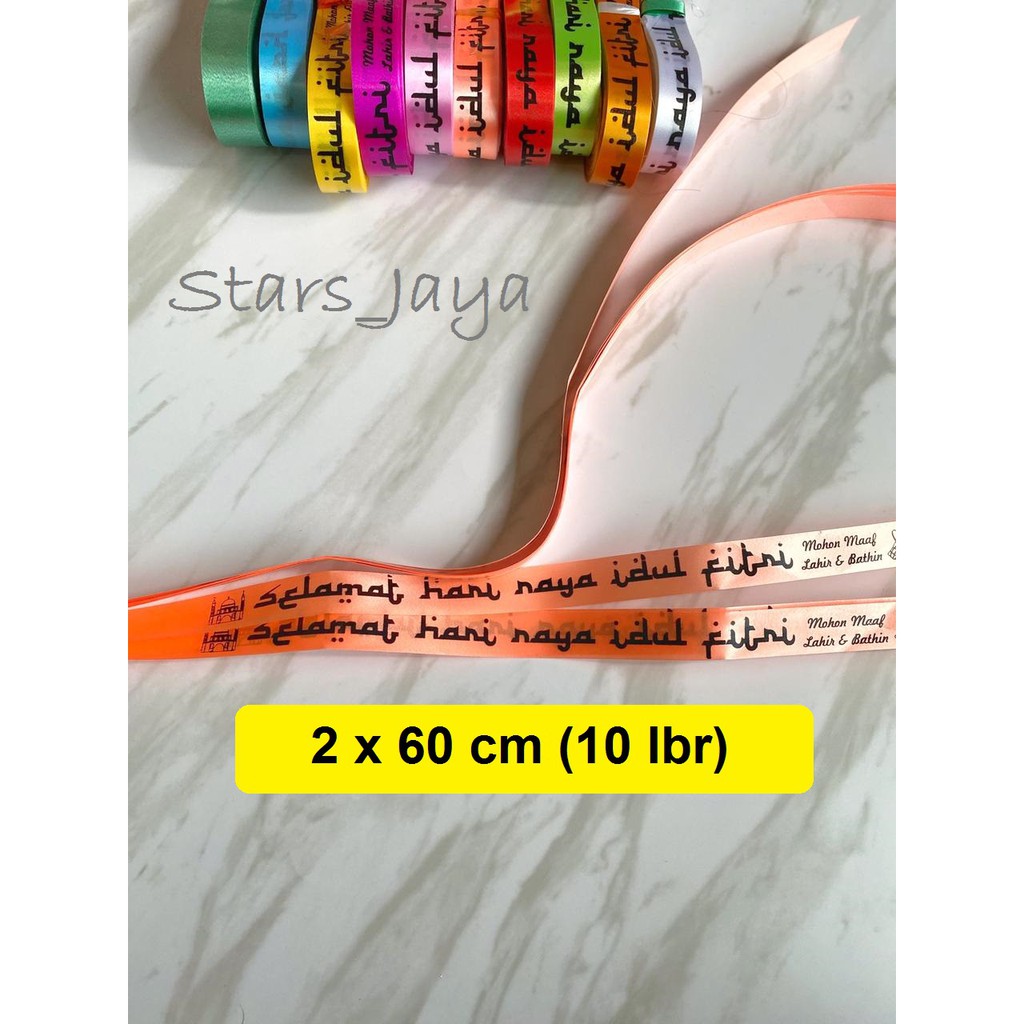 

Pita Hias Idul Fitri Aneka Warna, Pita Belt, Pita Toples Lebaran Hampers