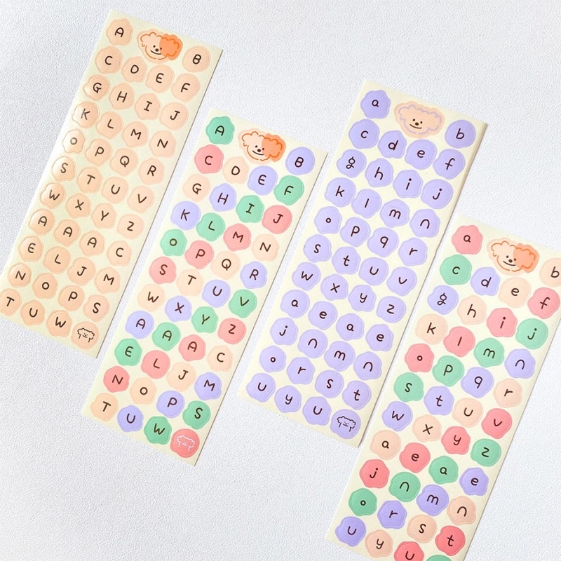 ❤️GTB❤️ 1Pc CUTE ALPHABET Sticker Deco DIY Planner BUJO Stiker Aesthetic 1 Lembar R440