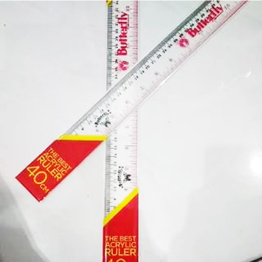 

Penggaris Butterfly 40cm / The Best Acrylic Ruler 40 cm