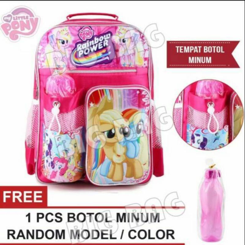 Tas ransel sekolah anak perempuan karakter unicorn Kuda Pony  pul STRIP trendy kekinian  Tas Lucu