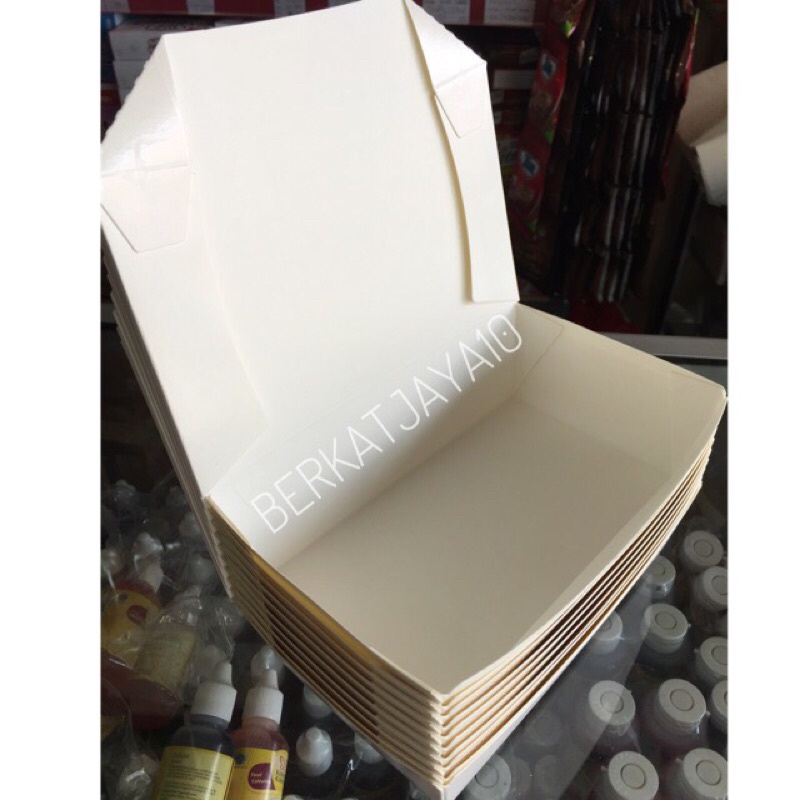 Paper Lunch Box Ukuran L isi 25 pcs Kotak Box Nasi Laminating