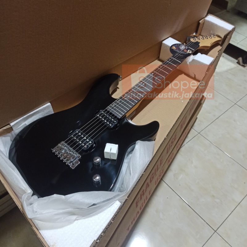 Gitar elektrik Samick SS71 BK original free packing kayu