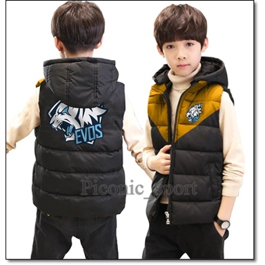 Jaket Rompi Anak Evos Parasut Wf Hoodie Bisa Lepas Pasang | Rompi Kids EVOS
