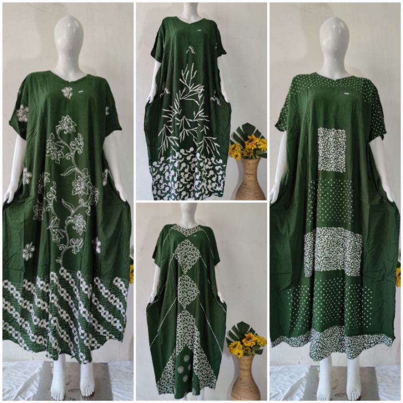 NEW Longdress Daster Lowo Encim Coletan Batik Pekalongan / Bahan Rayon Tebal Busui Friendly
