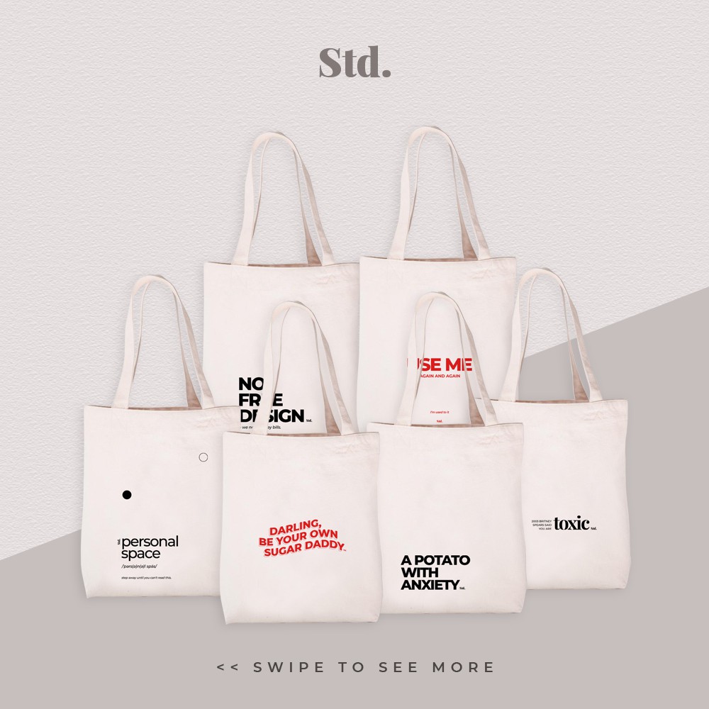 RE Tote Bag kpop murah tas sekolah kuliah kerja belanja ...