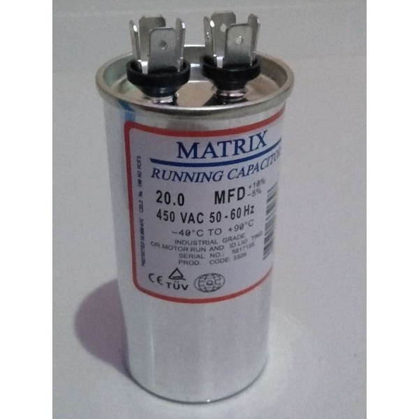 Capacitor Ac sharp Matrik 20 MFD