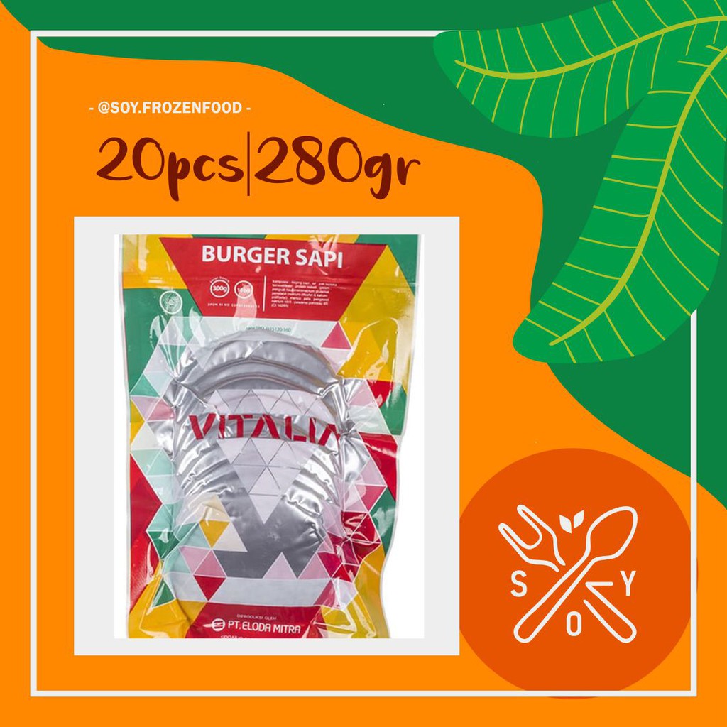 

VITALIA BURGER SAPI 20 PCS 280 GRAM