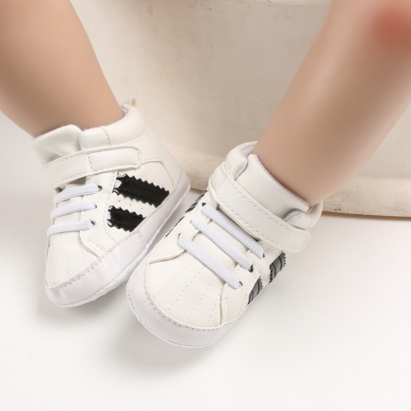 Sepatu Prewalker Bayi Laki Laki Perempuan Umur 0 - 12 Bulan Baby Prewaker Shoes Sepatu Prewalker Bayi Sepatu Boot Anak Bayi Laki Laki Perempuan Murah Umur 0 - 14 Bulan, umur 1 Tahun Putih AK 07