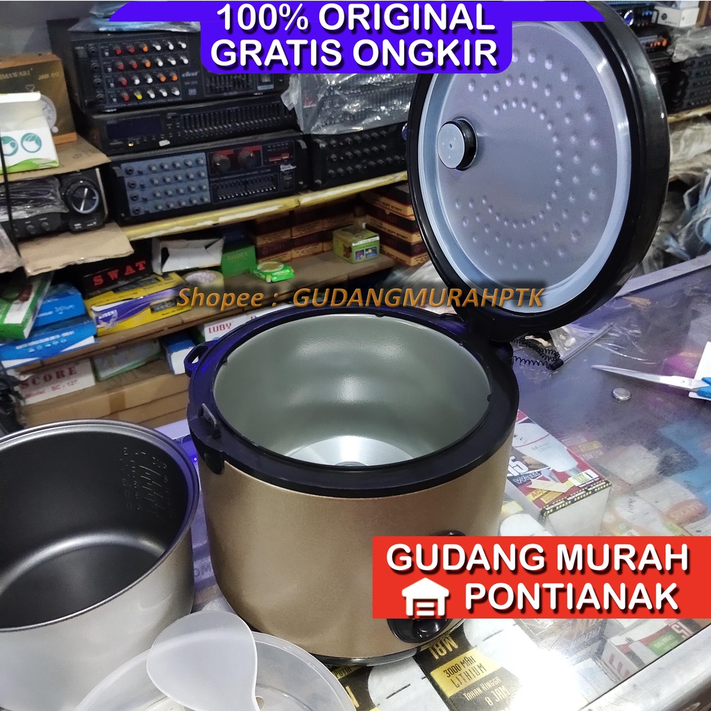 Magic Com niko Motif EMAS Kuning GOLD/Rice Cooker niko NK 12 / penanak nasi 1,2 Liter serbaguna memasak sekaligus menghangatkan