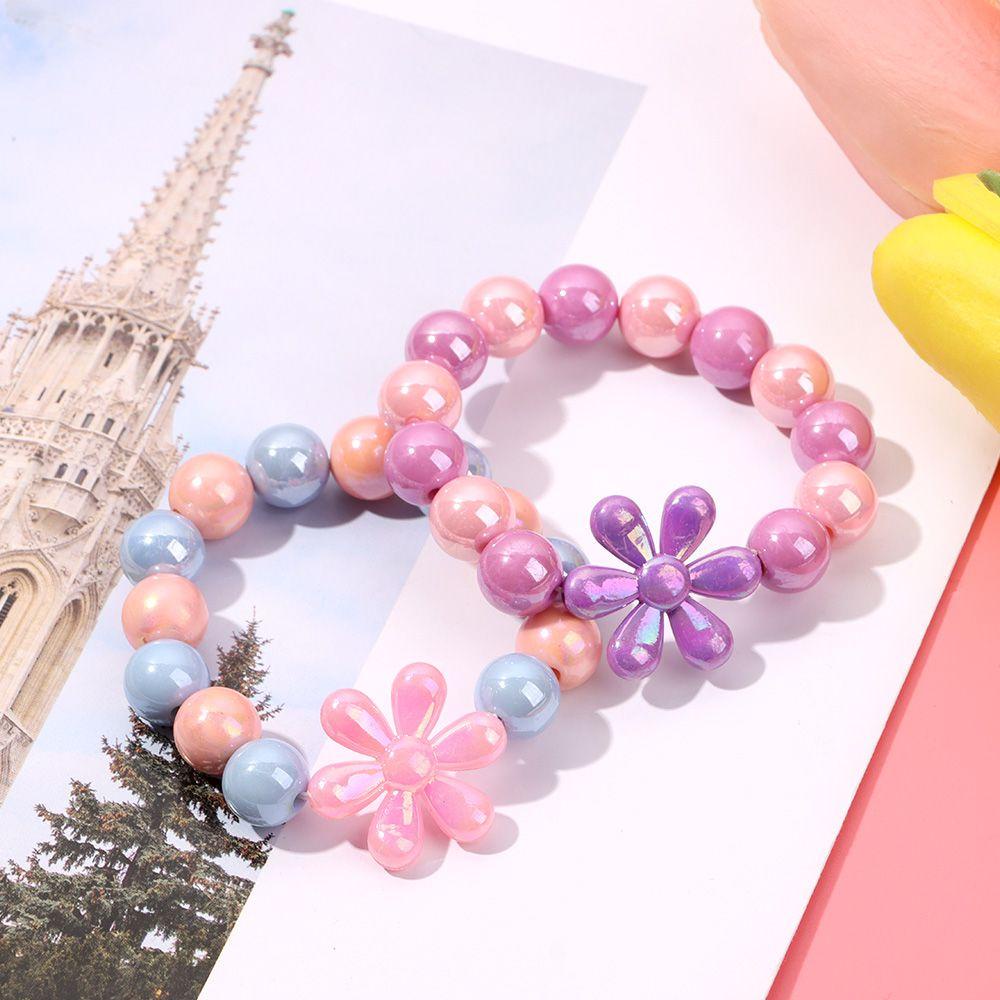 Lily Beaded Bracelet Bunga Gadis Warna-Warni Populer