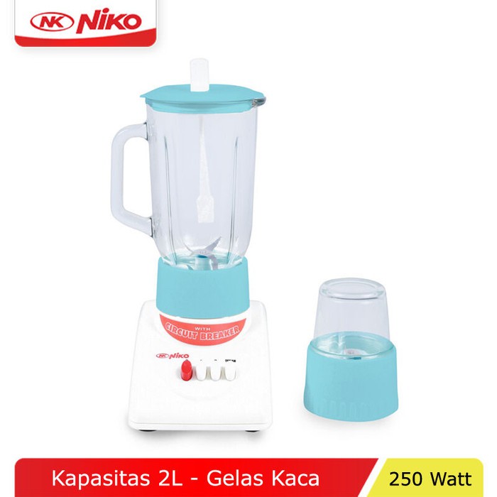 NIKO Blender 2 Tabung Kaca 2 Liter MX BG4 - Garansi 1 Tahun