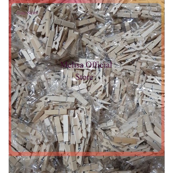 

Ready Wooden clip polos 3,5cm / penjepit foto polos 3,5cm