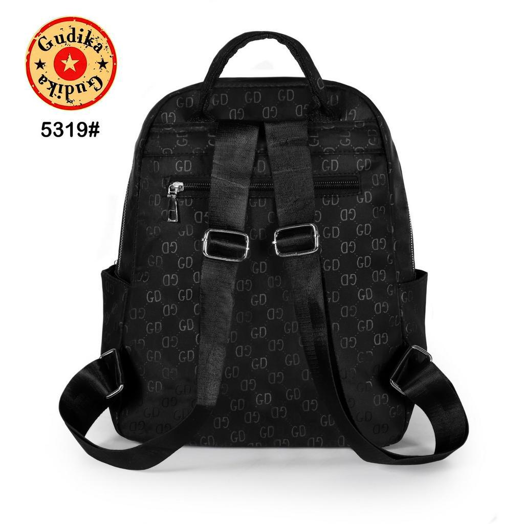 GUDIKA Black 5319 - Tas Ransel Punggung Gendong Backpack Travel Laptop Buku Paket Baju Barang Terbaru Kekinian Viral Pria Wanita Cowok Cewek Laki Perempuan