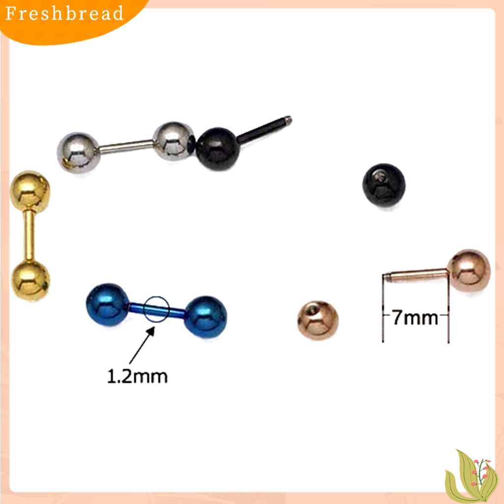 [Fresh] Anting Tusuk Punk Stainless Steel 3mm 4mm 5mm untuk Pria/Fashion Earring