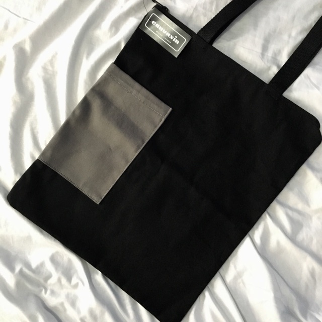 Tote bag black &amp; grey