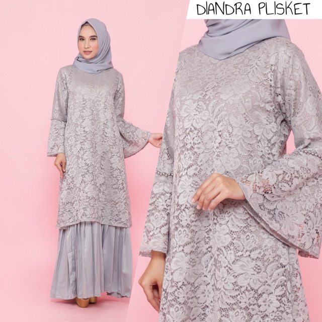 GAUN DIANDRA PLISKET / GAUN KONDANGAN / GAMIS KONDANGAN