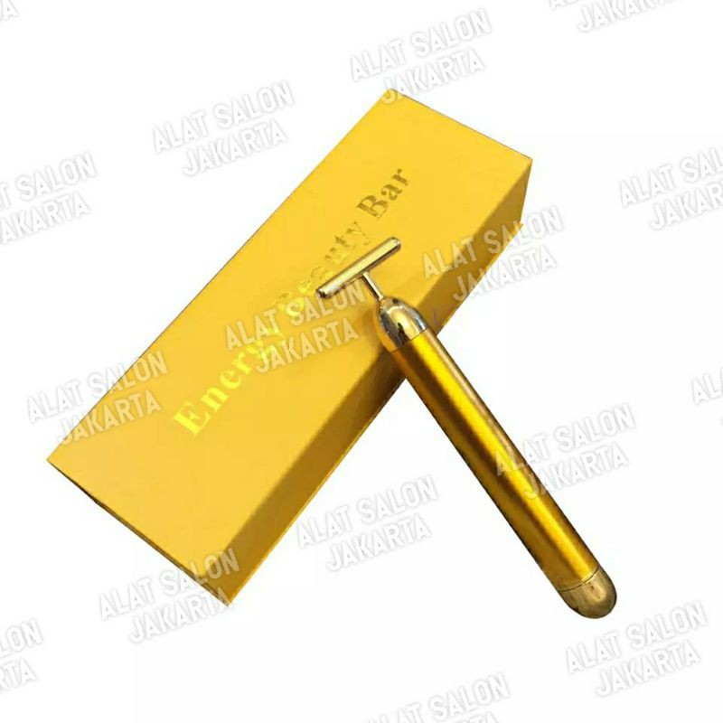 24K Gold Beauty Bar Setrika wajah Alat Pijat Wajah Profesional Massager Stick