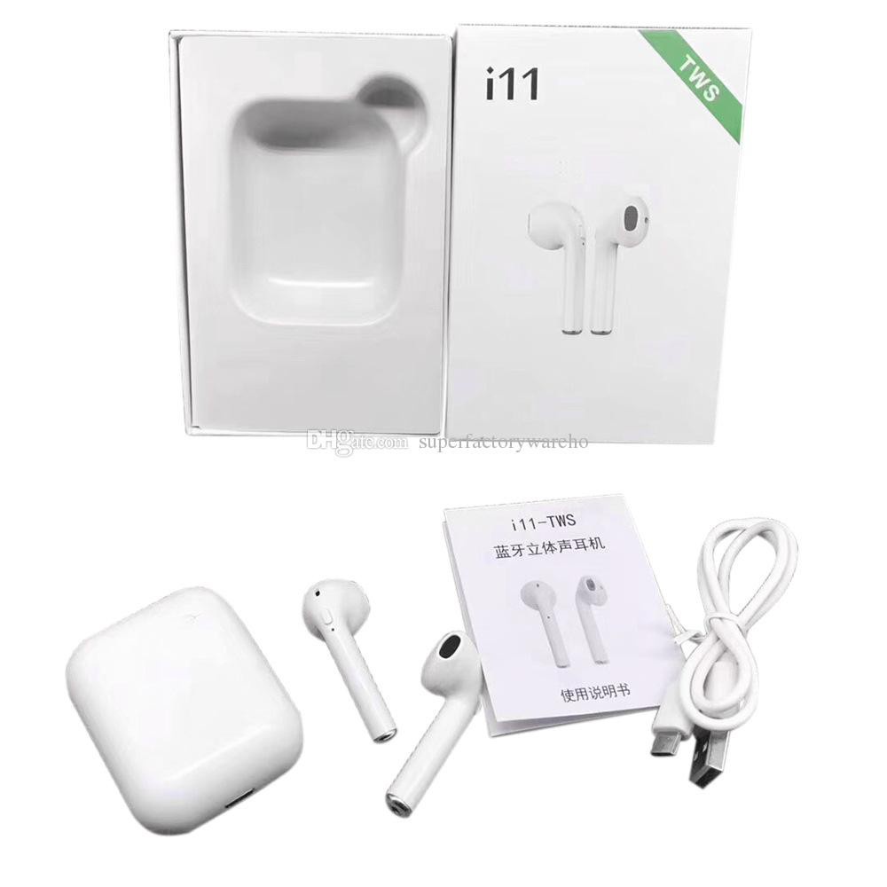 EARPHONE HEADSET HANDSFREE BLUETOOTH WIRELESS i11 TWS QUALITY IMPORT