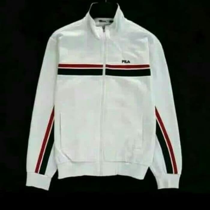 JAKET TRACKTOP FILA PUTIH DISTRO CASUAL Slayershop