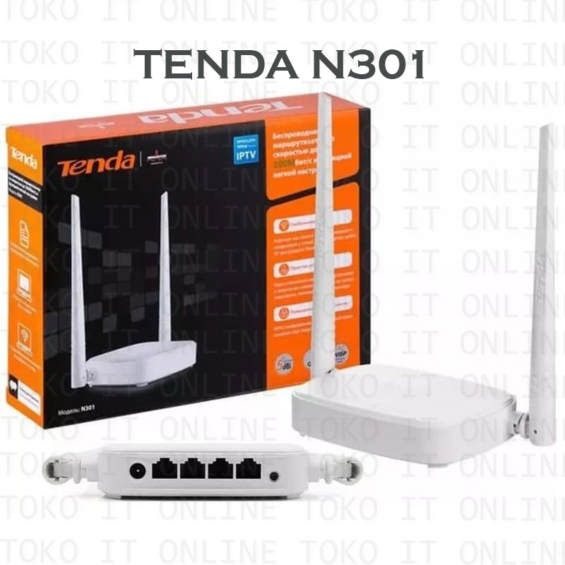 TENDA N301 WIRELESS ROUTER 2 ANTENA