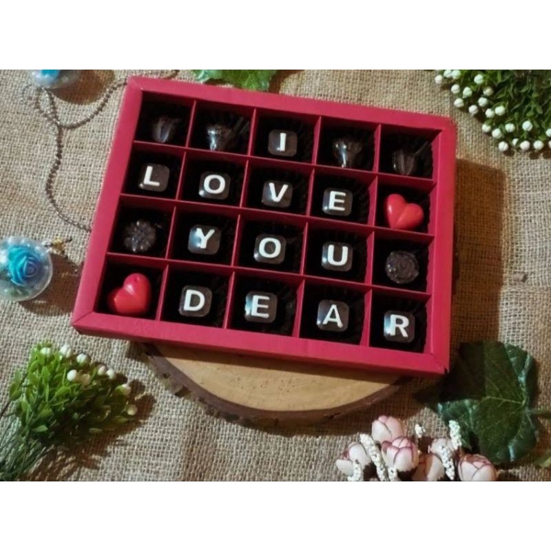 Coklat custom huruf untuk wisuda/anniv/ulang tahun