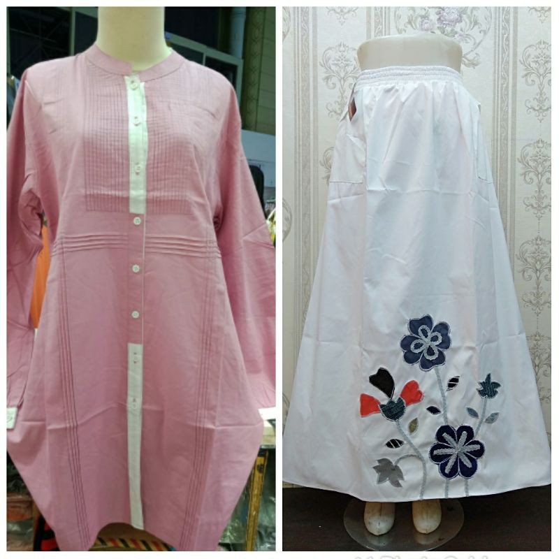 pakaian muslim baju harian baju rok setelan L_A SETELAN JUMBO /santri/santriwati/pondok