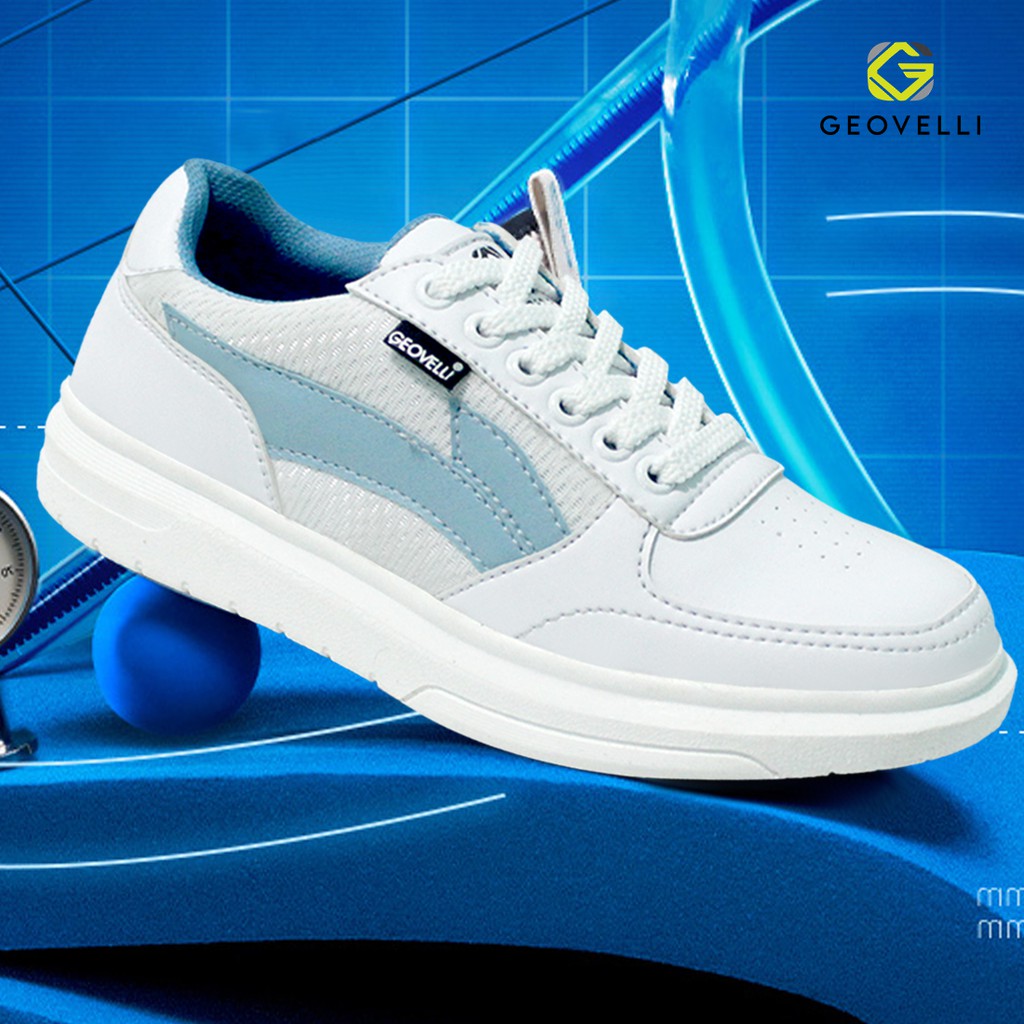 COD!!! Sepatu Wanita Kasual Sneakers Putih Polos Geovelli Full White Putih Wanita Grade Original