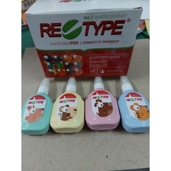 Jual [BOX ISI 12] CORRECTION FLUID RETYPE / TIPEX CAIR RETYPE Shopee