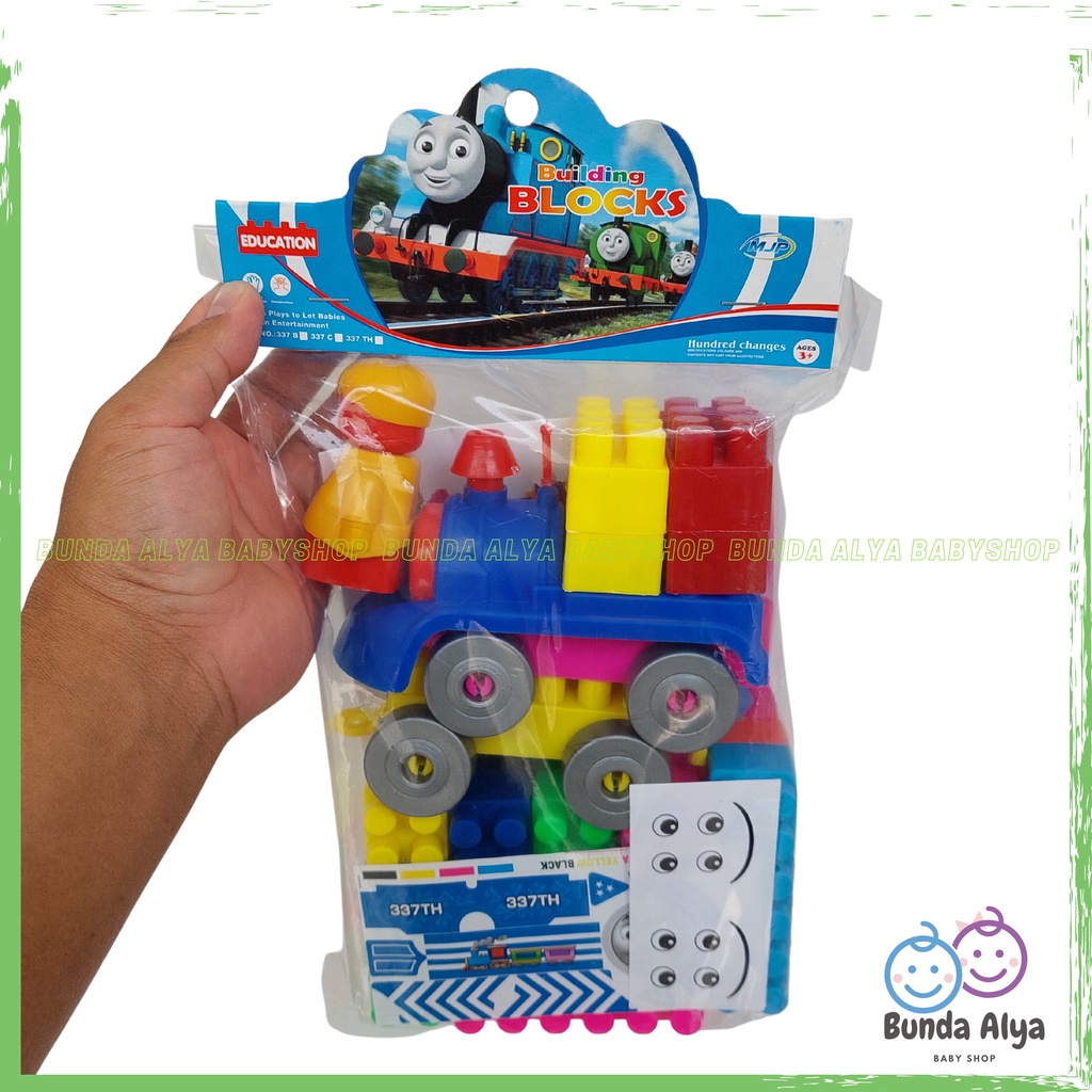 Mainan Blocks Kereta Keretaan Anak - Mainan Block Lego Roda Kereta - Mainan Anak Building Blocks