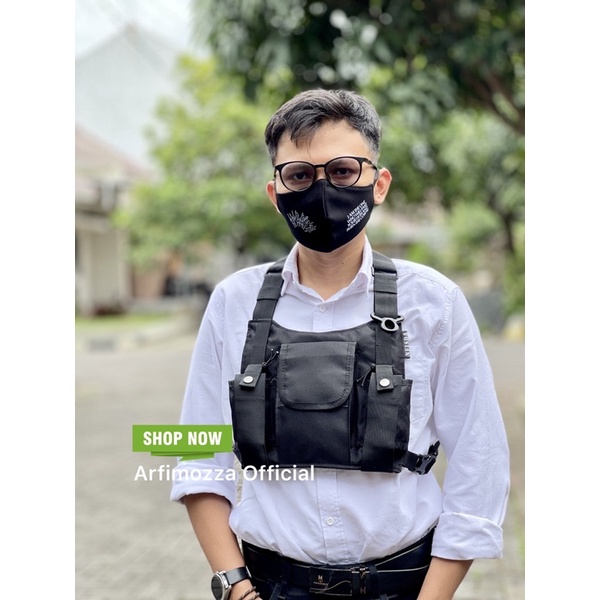 CHEST RIG BAG PACKPACK TAS DADA PRIA TERBARU ORIGNAL NEISDA BLACK V3