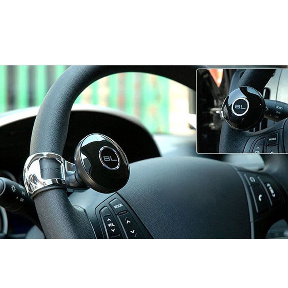 Knob Power Handle Alat Bantu Pemutar Setir Mobil Universal Bahan Metal Warna Hitam