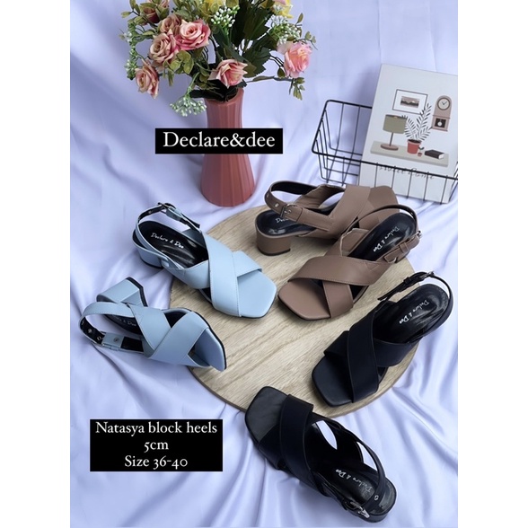 DECLARE&amp;DEE NATASYA HEELS CHUNKY 5 CM