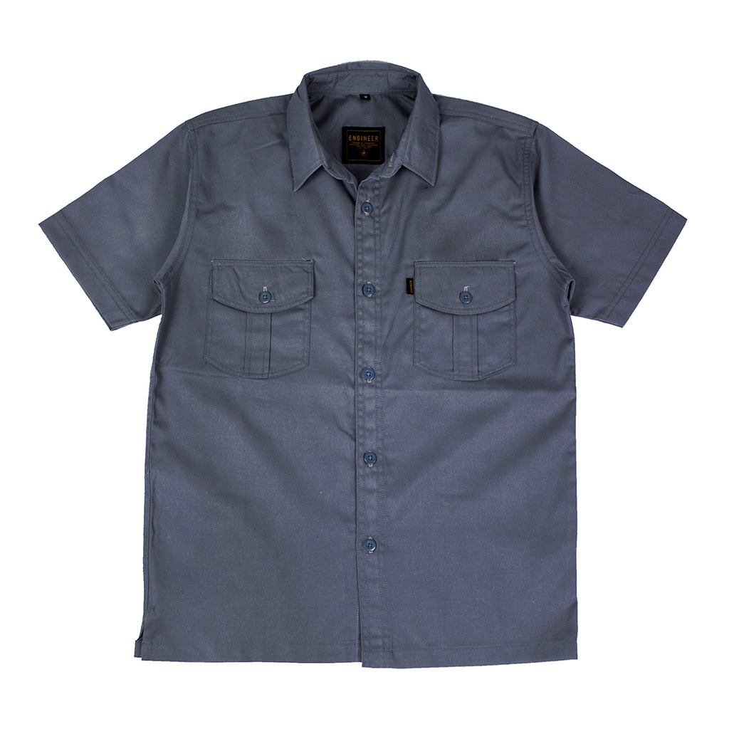 Basic Workshirt Short Sleeve- SERI KEMEJA KERJA LENGAN PENDEK POLOS UNISEX by ENGINEER