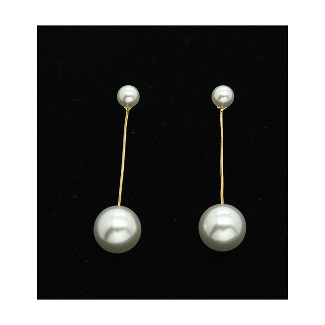 LRC Anting Tusuk Fashion Pearl Ear-rings Resin Geometric P82177