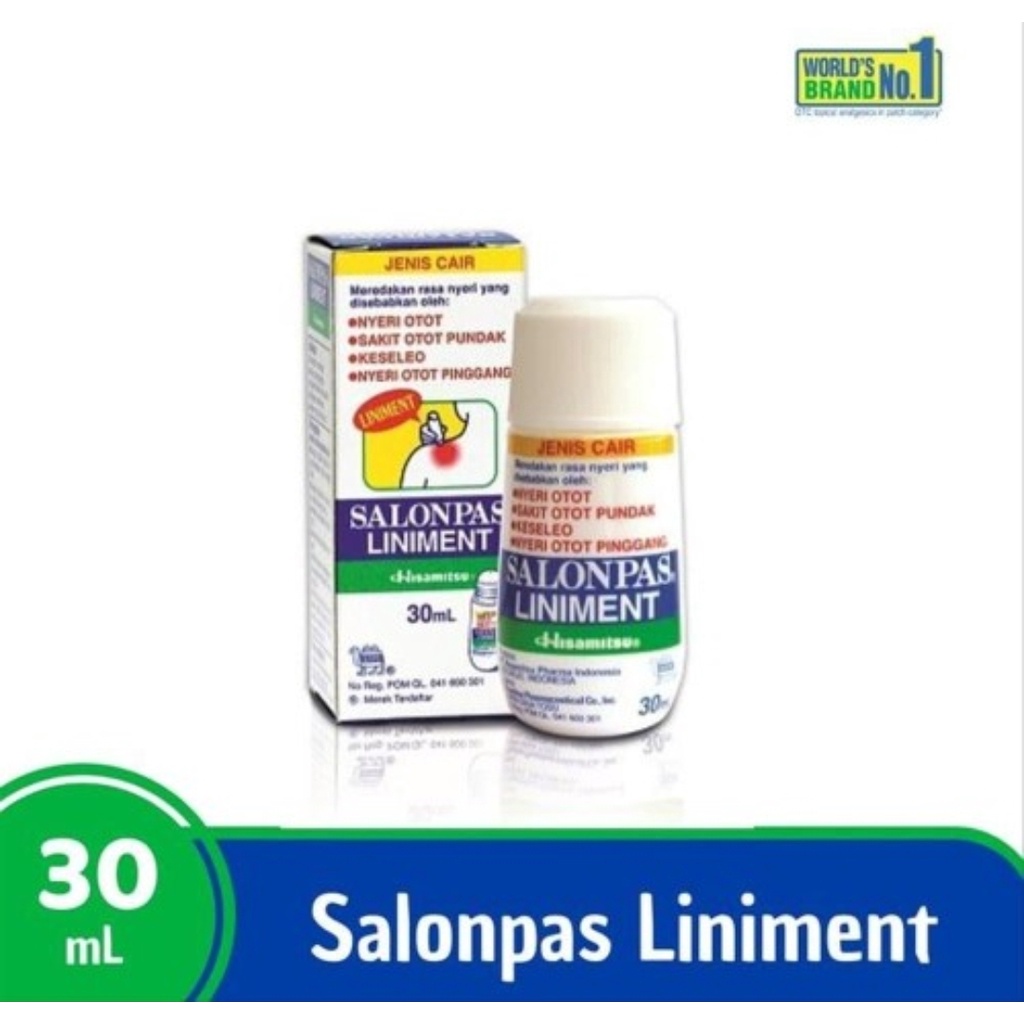 SALONPAS LINIMENT Cair 30 ML ~ untuk Meredakan Nyeri Otot..Nyeri Sendi..Keseleo..Terkilir