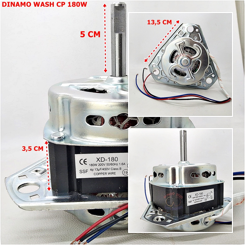 DYNAMO WASH | DINAMO PENCUCI | MOTOR PENCUCI MESIN CUCI 2 TABUNG 180W | DINAMO WASH GULUNGAN/LILITAN TEMBAGA 180 WATT