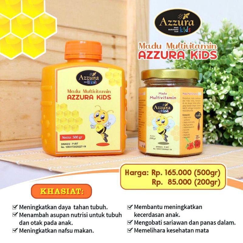 

Madu AZZURA Kids memiliki ijin BPOM dan Sertifikat SUCOFINDO.