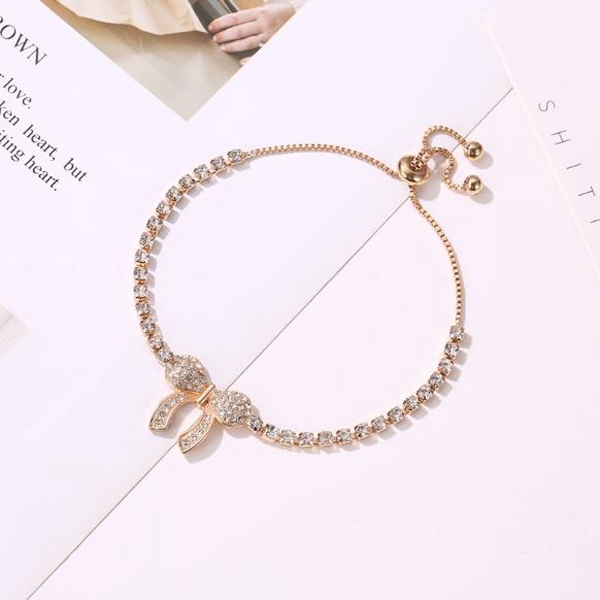 OILA gelang fashion pita crystal bow bracelet (1H3) jge086