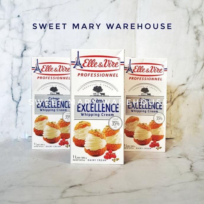 

(BISA COD) Elle Vire Whipping Cream 1 Liter Excellence MURAH JKT TERBAIK Kode 861