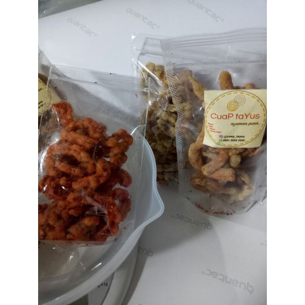 

kripik usus dan kripik pare