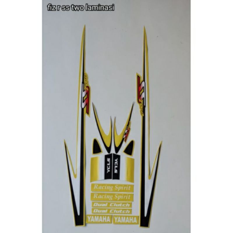 STRIPING FIZ R VARIASI SS TWO KUNING, striping stiker yamaha fiz r variasi terbaik