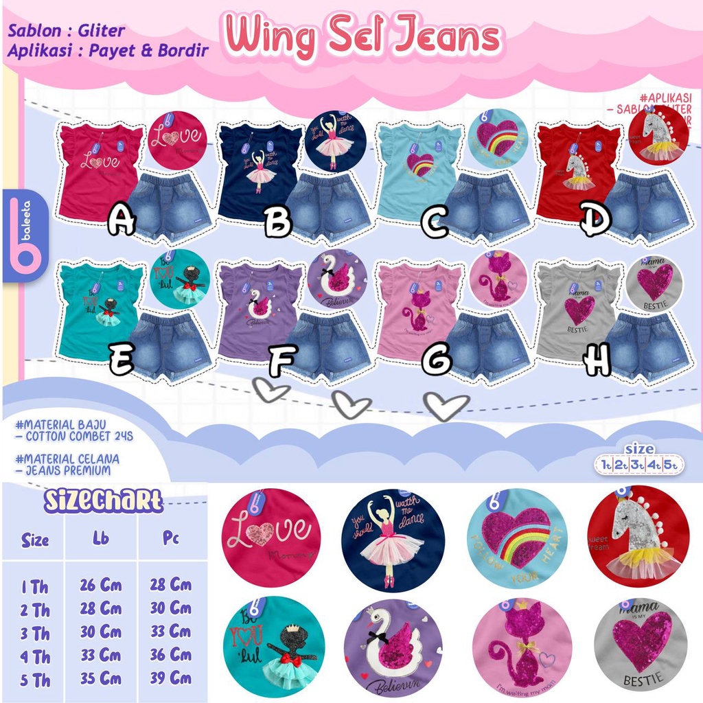 Set Wing Jeans Baleeta