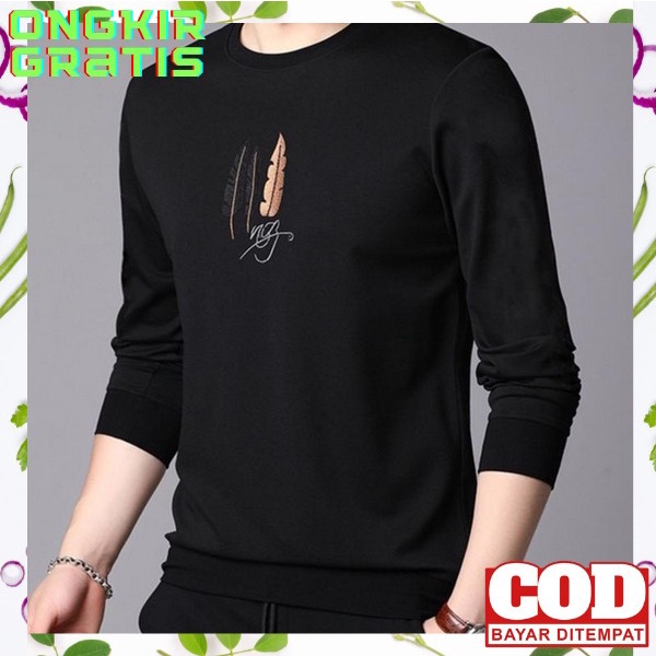 Kaos Keren Laki Premium Pria Basic Import Murah Cowok Baju Socupar-Kaos Distro Lengan Panjang Premiu