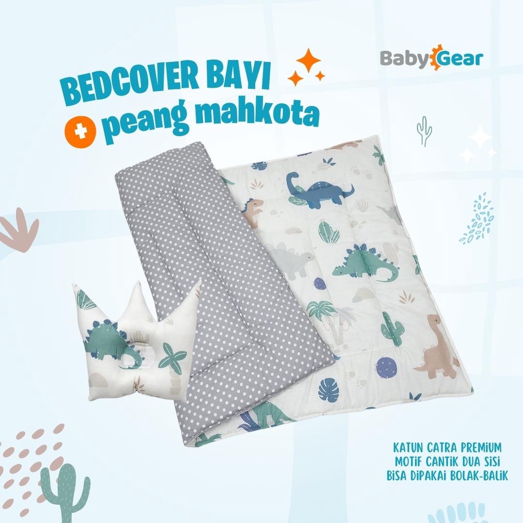 Bedcover Bayi Selimut Tidur Bayi PLUS Bantal Peyang Mahkota