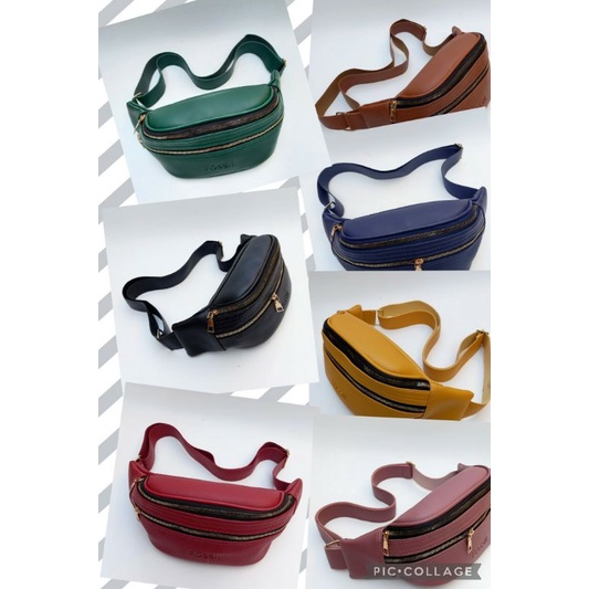 tas pinggang wanita foss lokal/ waistbag foss/wb foss kulit jeruk